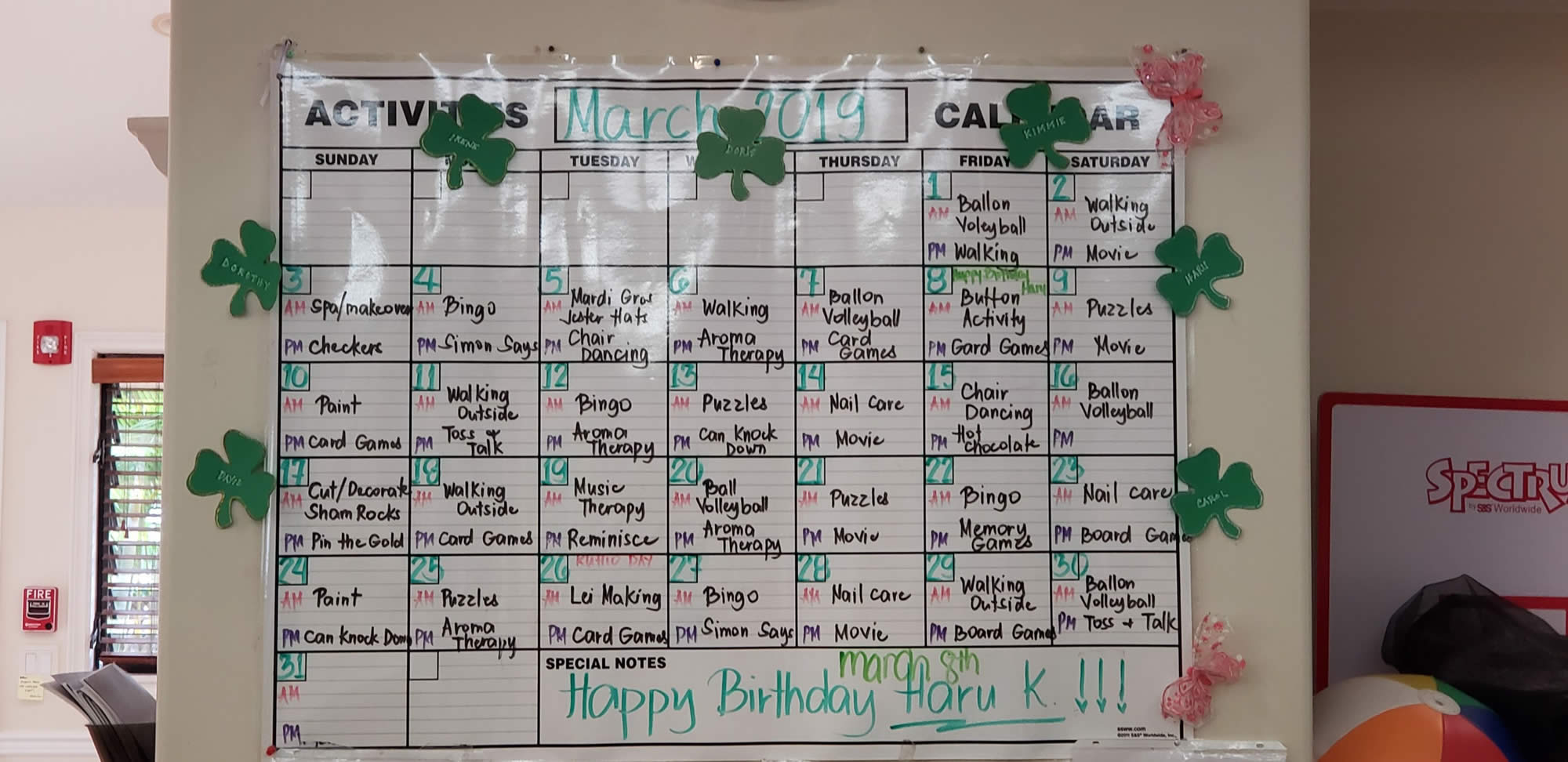 kina ole estate sample calendar